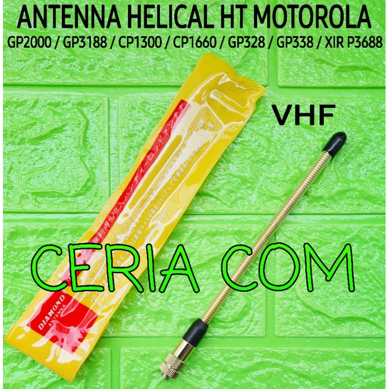 ANTENA HT MOTOROLA VHF UHF CP1660 CP1300 GP338 GP328 GP2000 GP3188 GP338 PLUS ANTENA DIAMOND HELIKEL