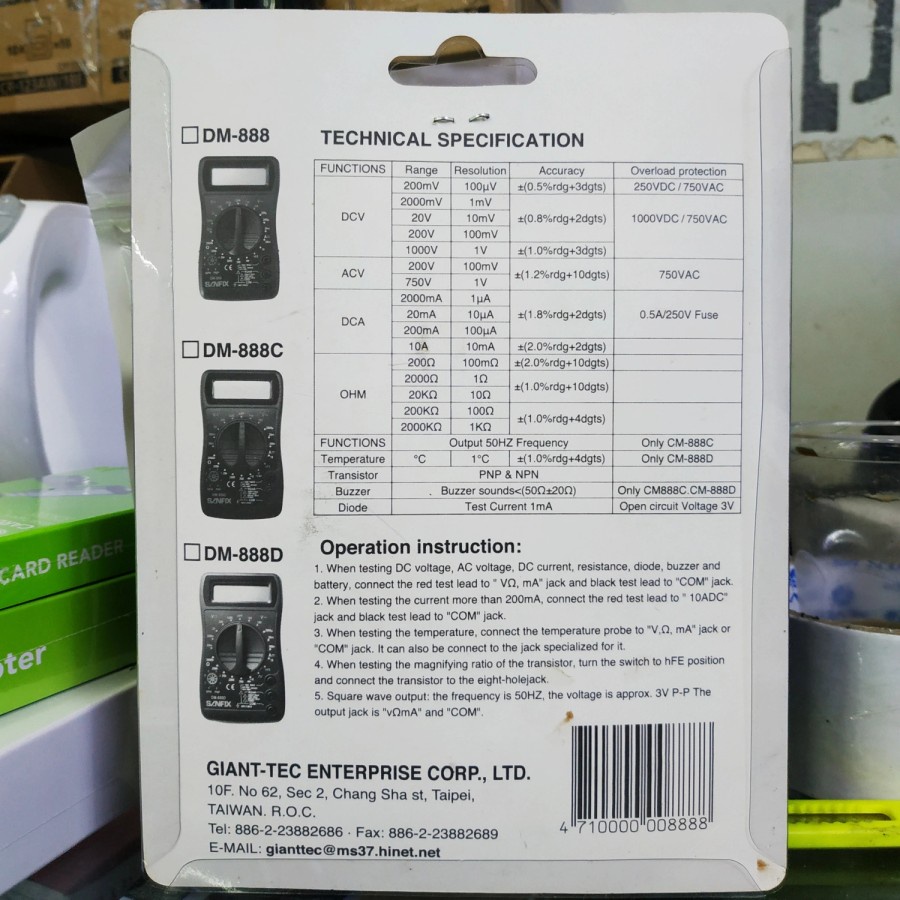 Multitester / Multimeter Digital Sanfix DM-888D