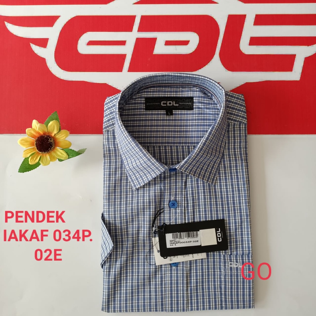 gof CDL (CARDINAL) KEMEJA FORMAL MOTIF REGULAR FIT  Pakaian Pria Atasan Kemeja Hem Lengan Pendek Original