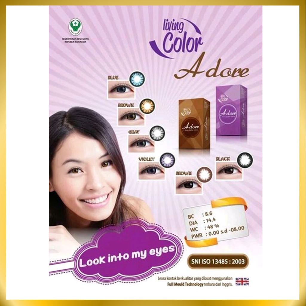 {BISA COD} SOFTLENS LC ADORE BY IRISLAB MINUS -0.50 SD -3.00