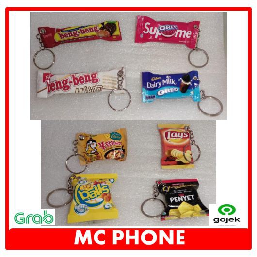 GANTUNGAN KUNCI DAN HIASAN MAGNET MINIATUR SNACK