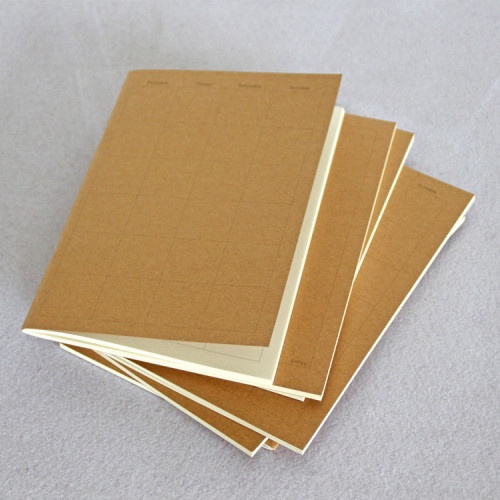 A5 Kraft Paper Cover Monthly Plan Notebook Journal School Office Supplies Stationery