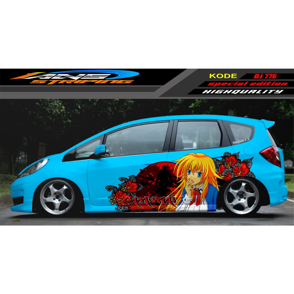 STIKER MOBIL JAZZ BRIO AVANZA SIGRA YARIS / STIKER VARIASI MOBIL / MODIF STICKER MOBIL