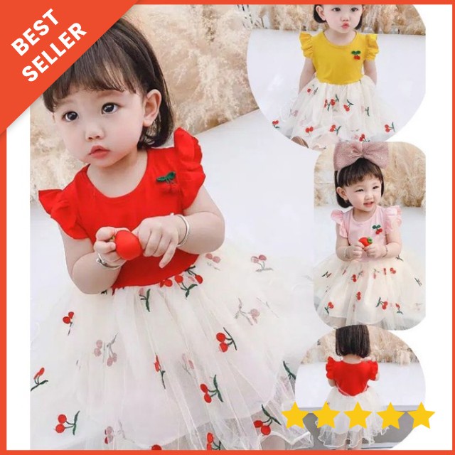 [0-4th] DRESS TUTU ANAK GAUN PESTA DRESS TILE ANAK IMUT MOTIF MAHKOTA PRINCESS DRESS TUTU ANAK IMPORT PREMIUM