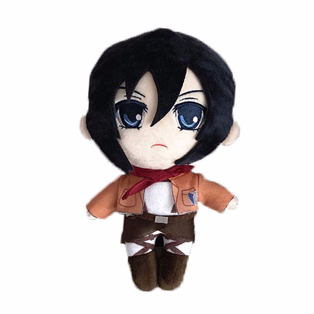 Needway  20cm Attack on Titan Anime Plush Dolls Plush Toys Figure Toys Ackerman Soft Stuffed Levi Ackerman Eren Jaeger Plush Pillow Stuffed Toys