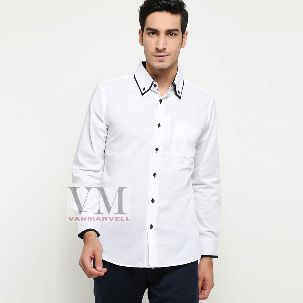 VM Kemeja Putih Panjang Slimfit