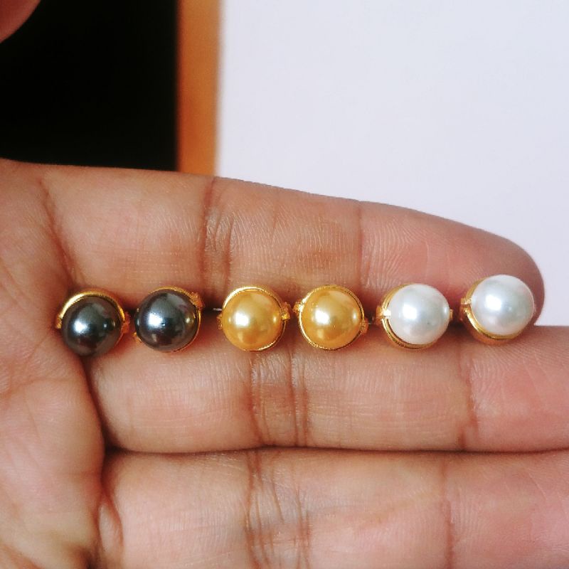 Giwang Mutiara Mini Lapis Emas 24k Anting Tusuk