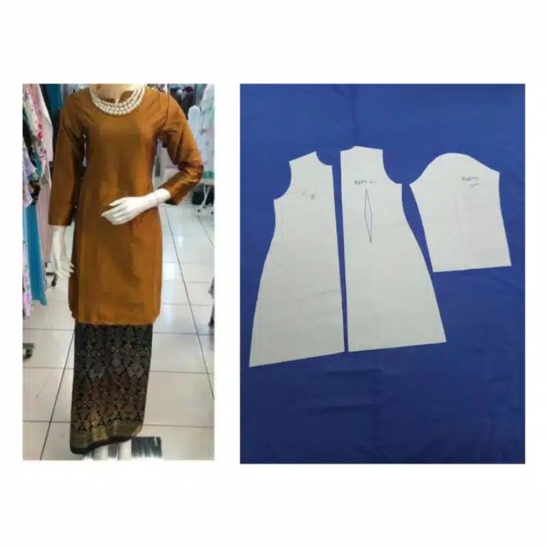 Pola instan baju kurung melayu