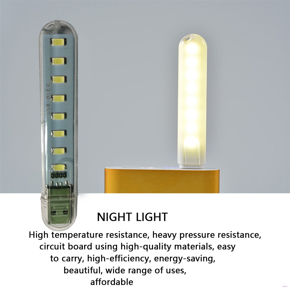 Lampu Malam Usb Portable 3000k 7000k Warna Putih Transparan Untuk Komputer / Laptop