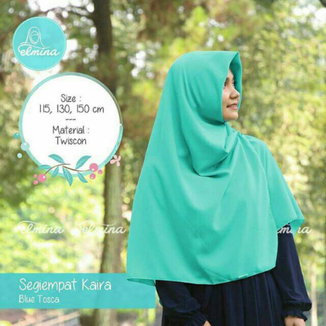 Khimar new kaira polos size 150cm by elmina