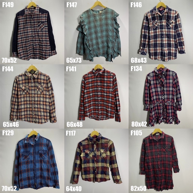 FLANEL Kemeja Flanel Denim Lengan Panjang Part 3