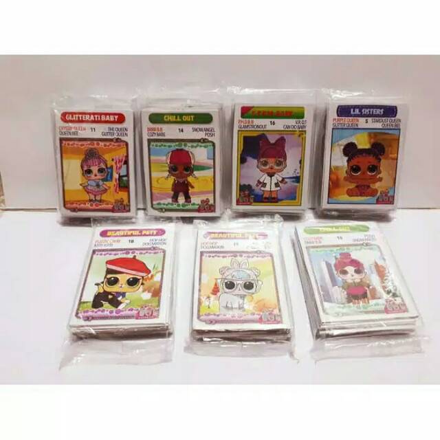 Mainan Kartu Kuarter Jumbo Isi 32 Pcs Motif LOL surprise , Hello Kitty , Ultraman