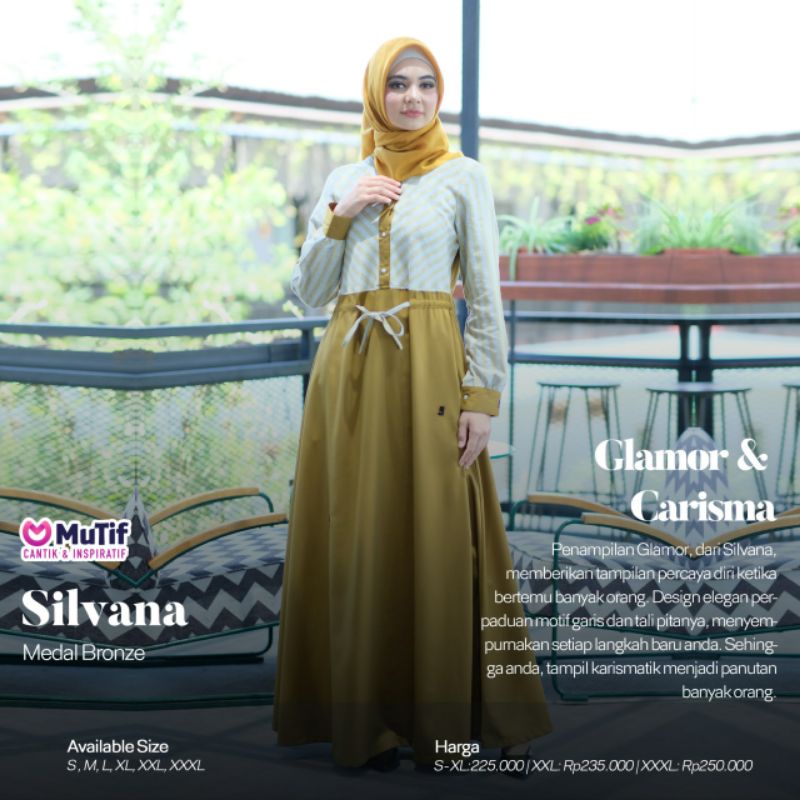 Mutif MV 33 Silvana Mauve Wine - Mutif Silvana Medal Bronze - Baju Muslim Gamis Dress Premium Ori