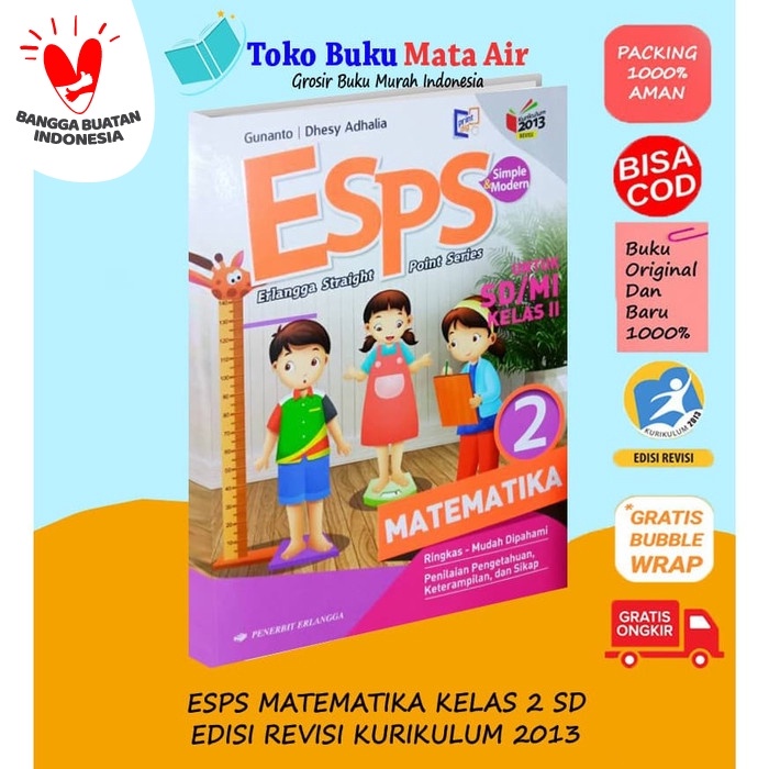 

❤BISA COD❤ ESPS MATEMATIKA 2 UNTUK SD/MI KELAS II ( K13N ) ERLANGGA