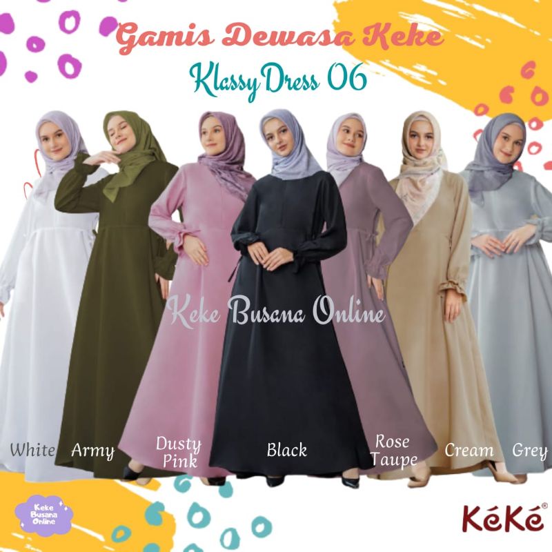 Gamis Dewasa Keke ~ Klassy Dress 06 ~