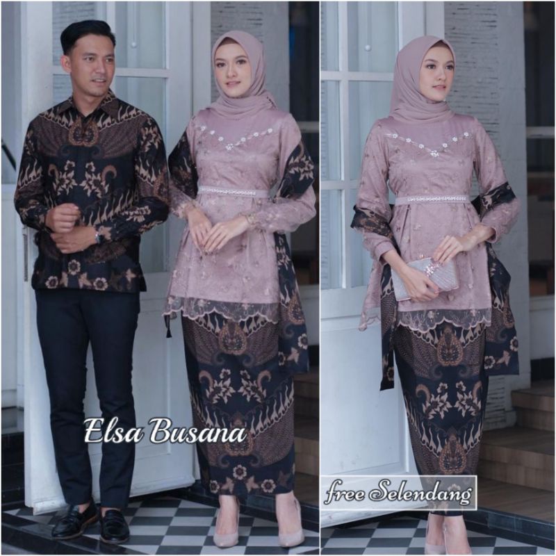 Set Batik Kebaya Couple Kebaya Modern Kebaya Tunangan Lamaran Kebaya Wisuda