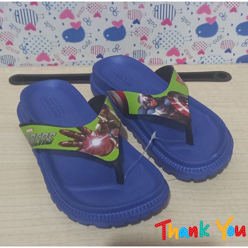 sandal jepit anak cowok karakter marvell