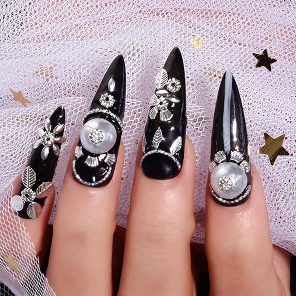 AUGUSTINA Agustin 3D Nail Art Mutiara Perhiasan Fashion Rivet Menawan Manicure Aksesoris