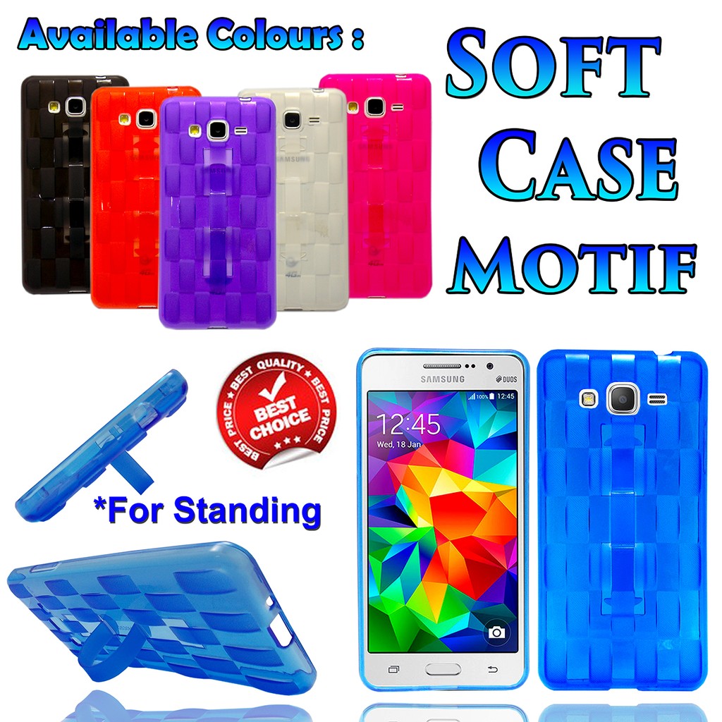 Softcase Motif Kotak ( Bisa Standing)