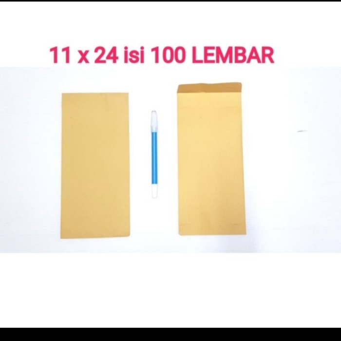 

Jual Amplop Coklat Ukuran 11 X 24/Amplop Gaji( Isi 100 Lembar) Hemat