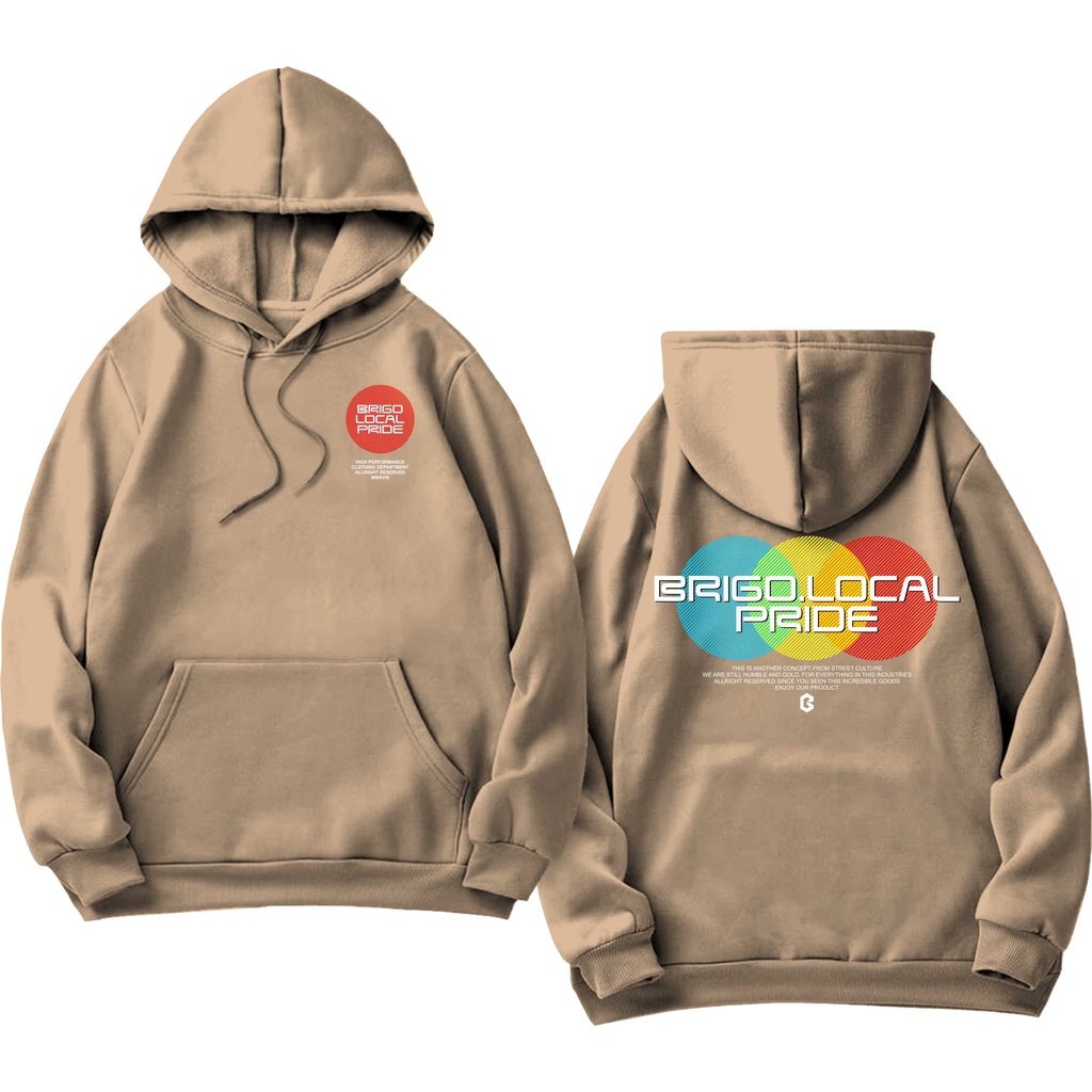 BRIGO Jumper Hoodie Three Circle II Sweater Hoodie BRIGO Three Circle Sablon DTF Fleece Cotton II SIZE M-XXL (Pria &amp; Wanita) Free stiker&amp;Gantungan Kunci