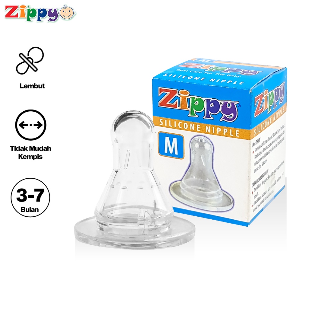 Zippy Dot Bayi Silikon S / M / L / XL Silicone Nipple Anti Kempis ZIP-OK-421-M