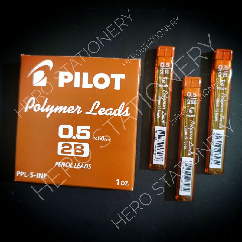 

Isi pensil mekanik pilot polymer leads 2B 0.5 mm PPL-5-INE . 12 tube