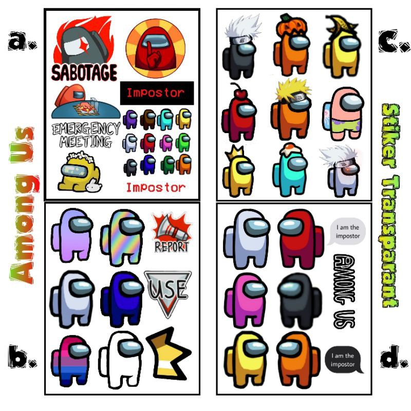 Stiker Set Among Us