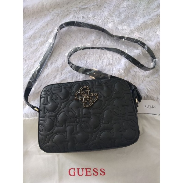 tas selempang Guess import model camera bag, warna hitam