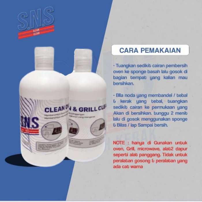 SNS Clean Oven &amp; Grill Cleaner 500ml