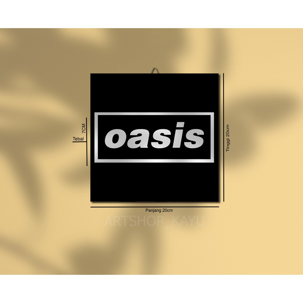 Hiasan dinding BAND MUSIK MUSISI OASIS Poster Kayu Pajangan Rumah/ dekorasi dinding / Walldecor