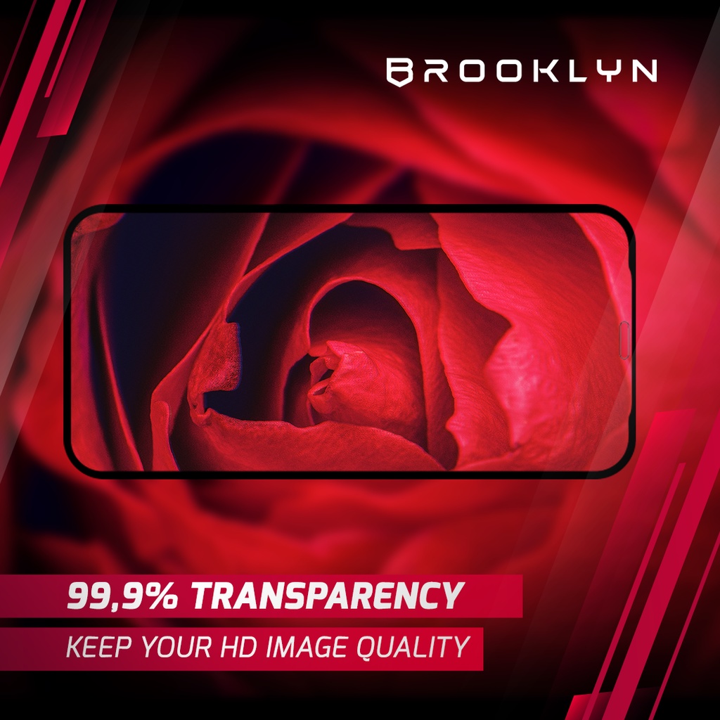 Brooklyn VER2 Tempered Glass iPhone 13/12/11/X XR XS MAX Mini Pro Max Full Cover Protection-2