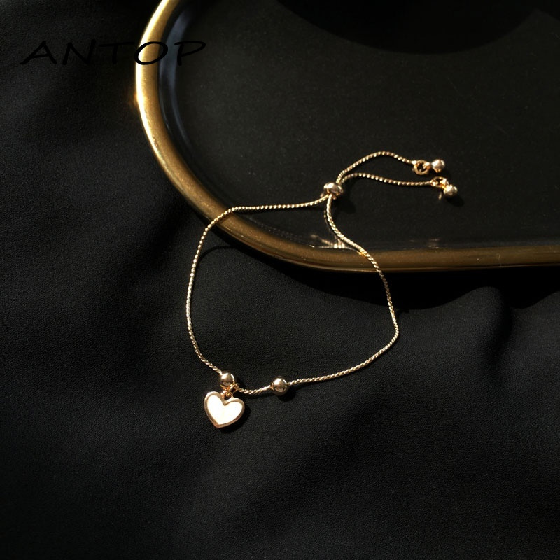 Small Fresh Love Bracelet Korean Version of Simple Jewelry Gold Bracelet Female Accessories ANTOP