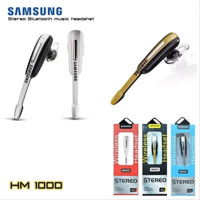 HEADSET HANDSFREE WIRELESS BLUETOOTH SAMSUNG HM1000 EARPHONE HM 1000