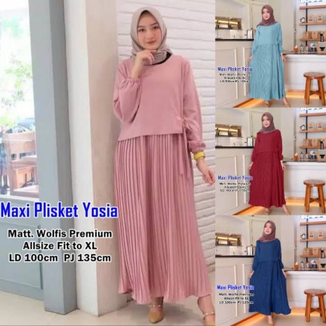 UNION11 - GAMIS MURAH WANITA / MAXI PLISKET / HIJABER