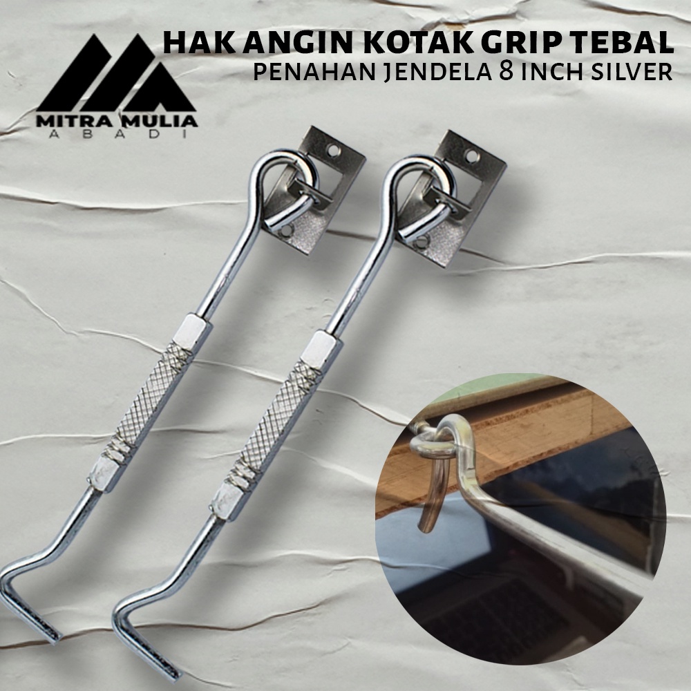 Hak Angin Fortuna Kotak Grip Tebal I Cantolan Penahan Jendela 8 Inch / 20 cm I Penahan Jendela