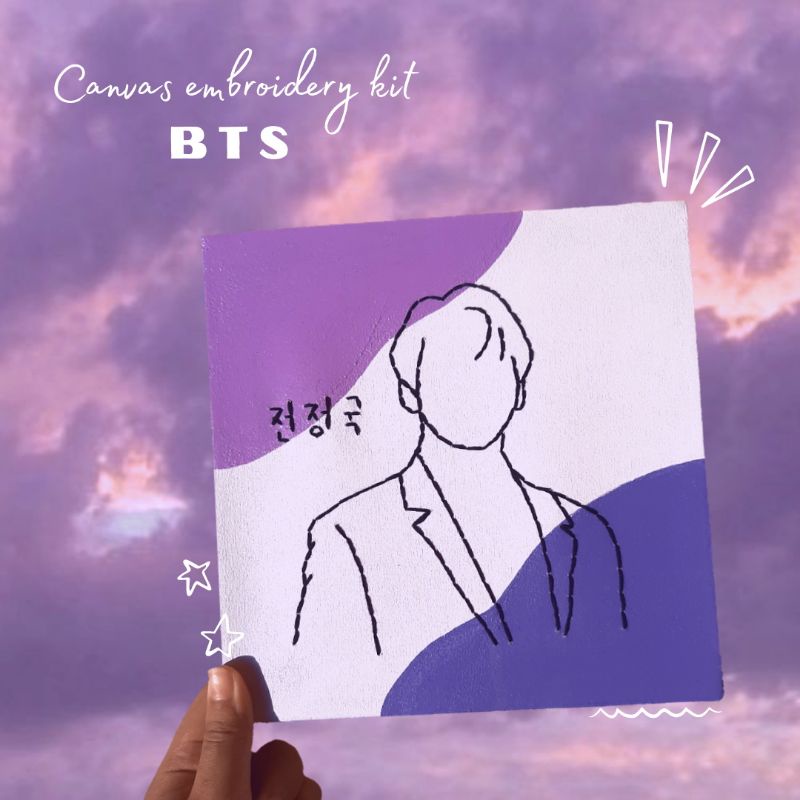 BTS - Canvas Embroidery Kit Gift Box Fankit BTS