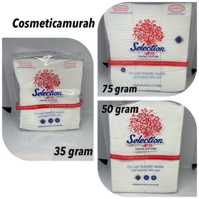 cosmeticamurah - SELECTION KAPAS FACIAL COTTON ROUND STERIL - KAPAS KECANTIKAN