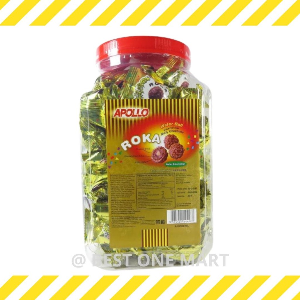 

Apollo Roka Toples Chocolate Wafer Ball - Wafer Bola Coklat Roka Isi 70 pcs