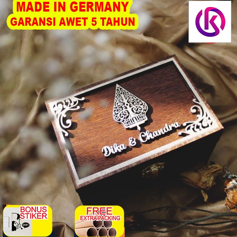 

Grosir Ring Box Rustic 20x15cm / Kotak Cincin Kayu / Kotak Cincin Pernikahan