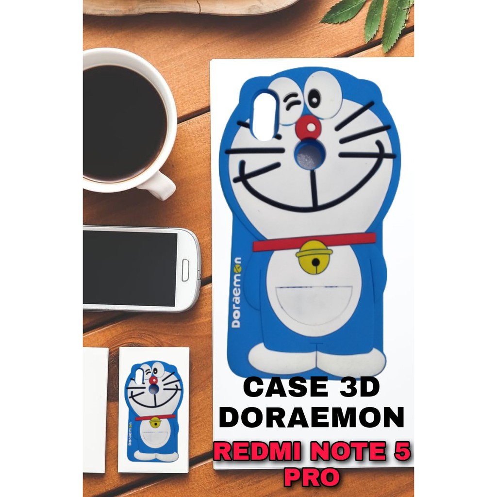 REDMI NOTE 5 PRO CASE 3D BONEKA DORAEMON/BUMPER CASE DORAEMON