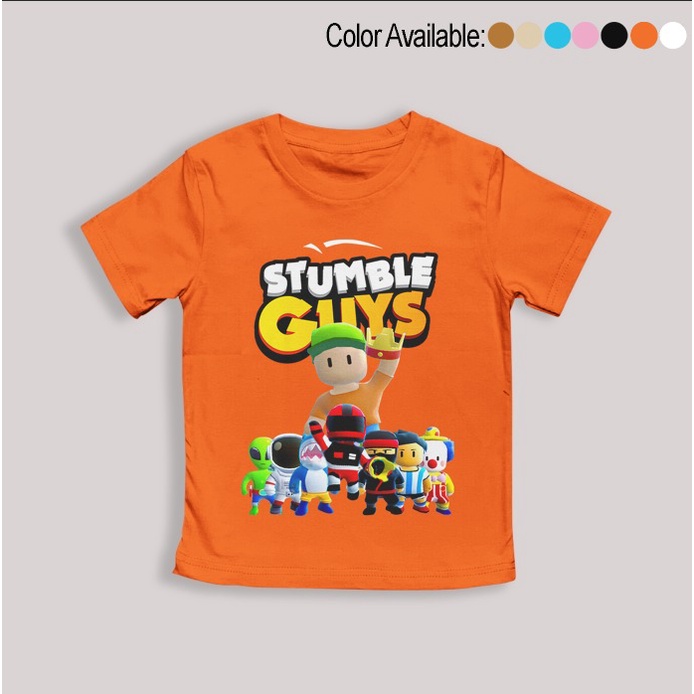 Kaos Unisex Anak Terbaru 1-10 Tahun Motif Stumble Guys