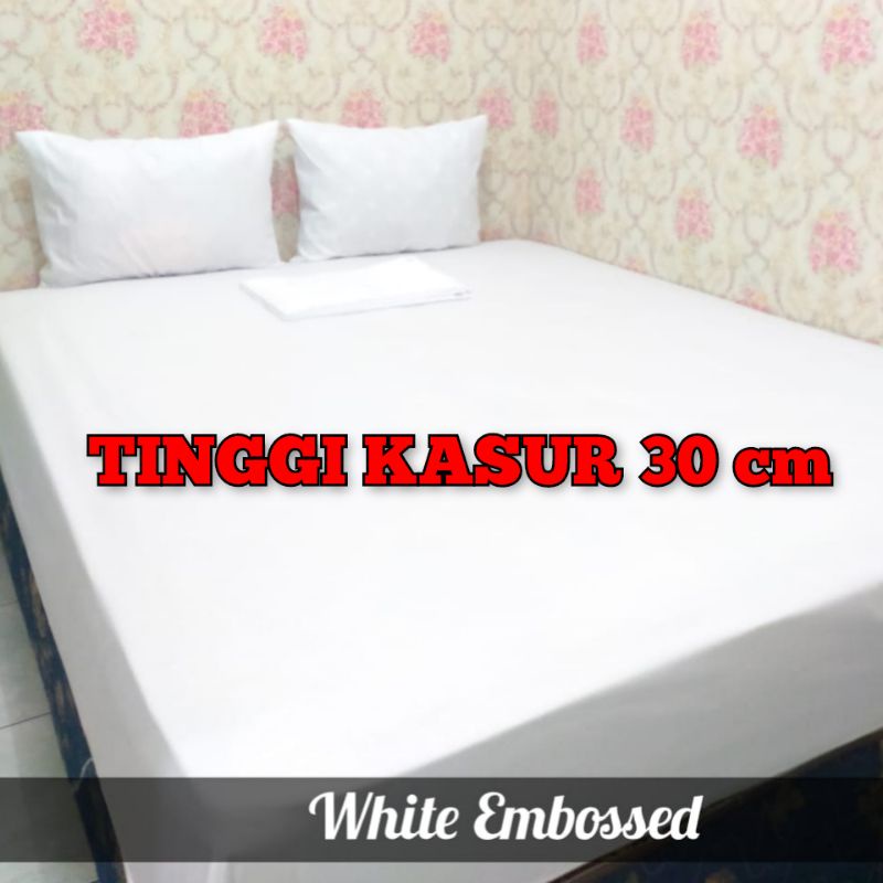 SPREI PUTIH POLOS 180X200 160X200 120X200 SEPRAI SEPREI HOMEMADE NO 1 2 3 ESTHETIC MOTIF KARAKTER HOTEL PENGINAPAN 120 160 180 KATUN ADEM