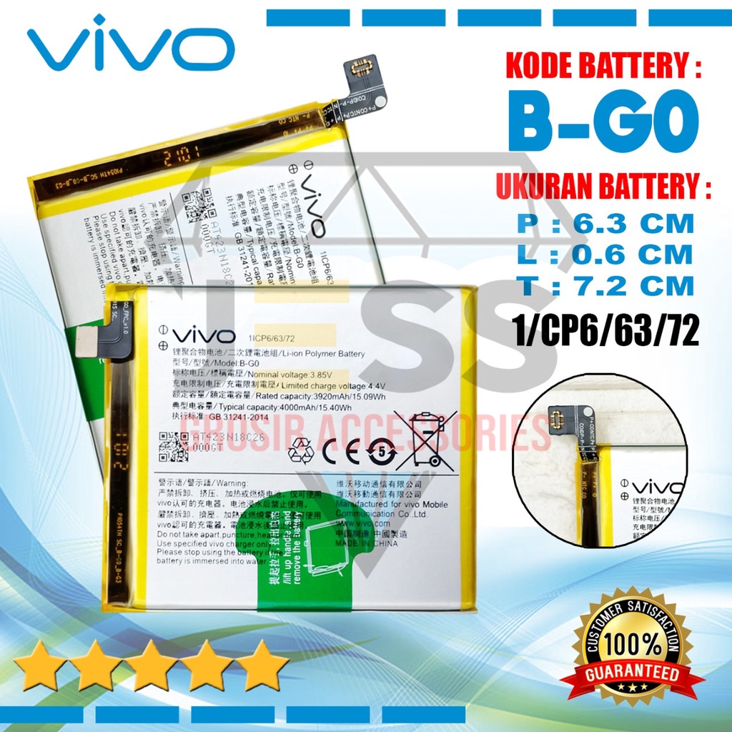 Baterai Battery Original Vivo B-G3 BG3 B-GO For HP VIVO X27 Pro / VIVO V1836A / Vivo V1836T &amp; VIVO X27 / V1829A / V1829T