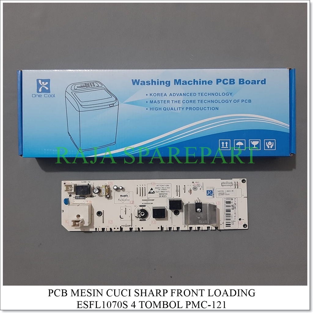 PCB/Panel/Modul Mesin Cuci Sharp Front Loading 4 Tombol ES-FL1070S PMC-121