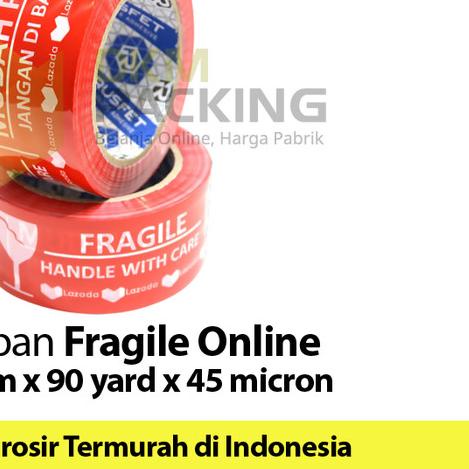 

♂ Lakban FRAGILE 48mm Plakban Isolasi PREMIUM /SELOP - CORTAPE OT ✻