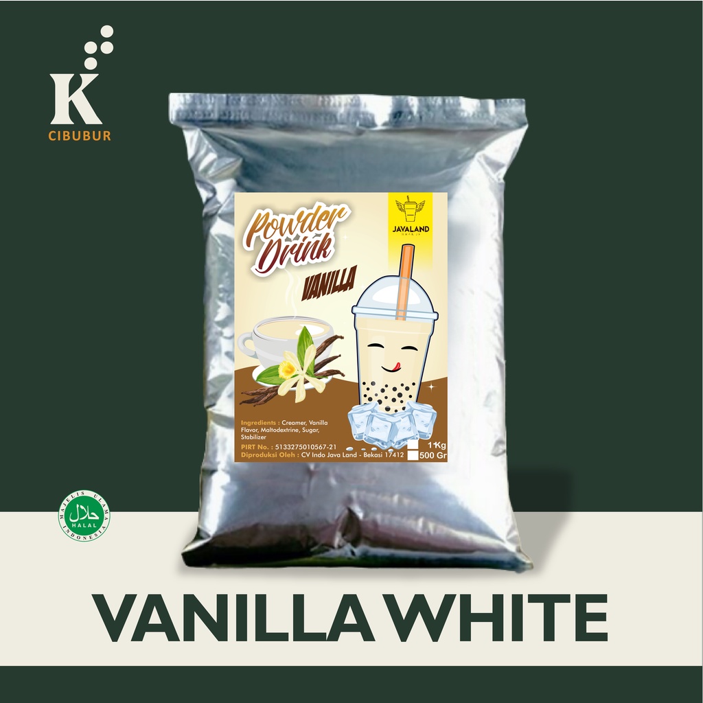 

Bubuk Minuman Rasa Vanilla Putih/ Vanilla white Powder Drink Original Javaland 1KG