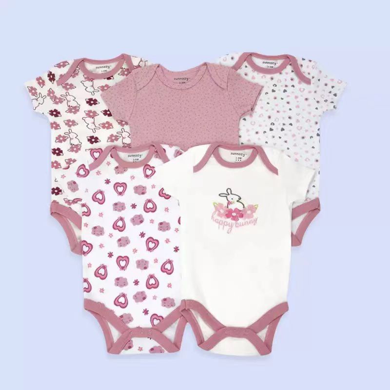 BABY K2 - Baby Bodysuit Sunnozy Isi 5 Pcs Motif Happy Bunny