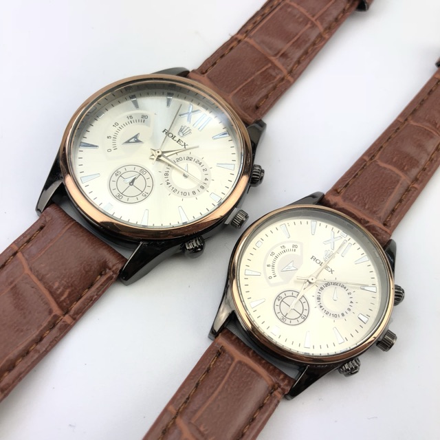 ［Ready Stock］Jam tangan couple kulit  kombinasi s1031