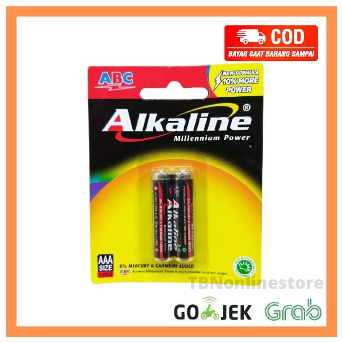 Baterai ABC Alkaline AAA LR03 1 set isi 2 pcs - Bateray Alkaline AAA LR03 2pcs